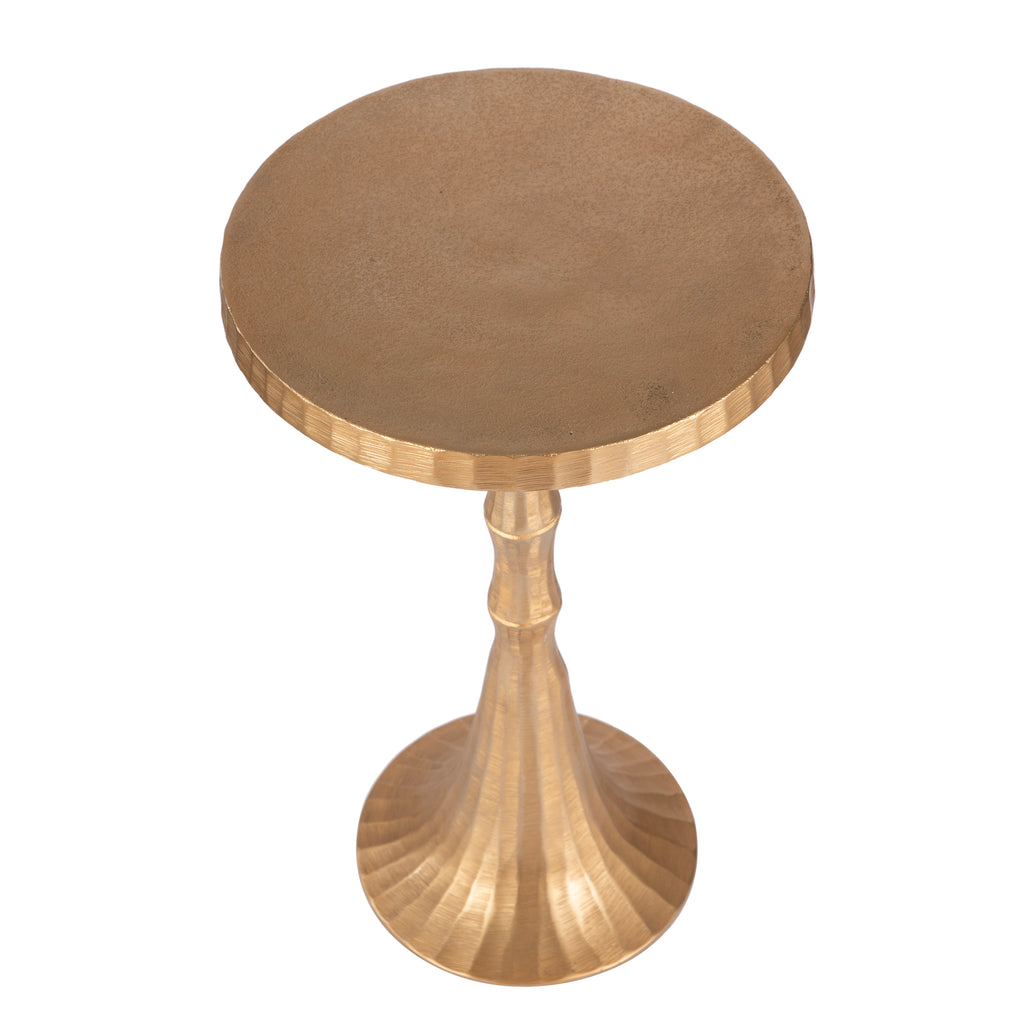 Textured Pedestal End Table