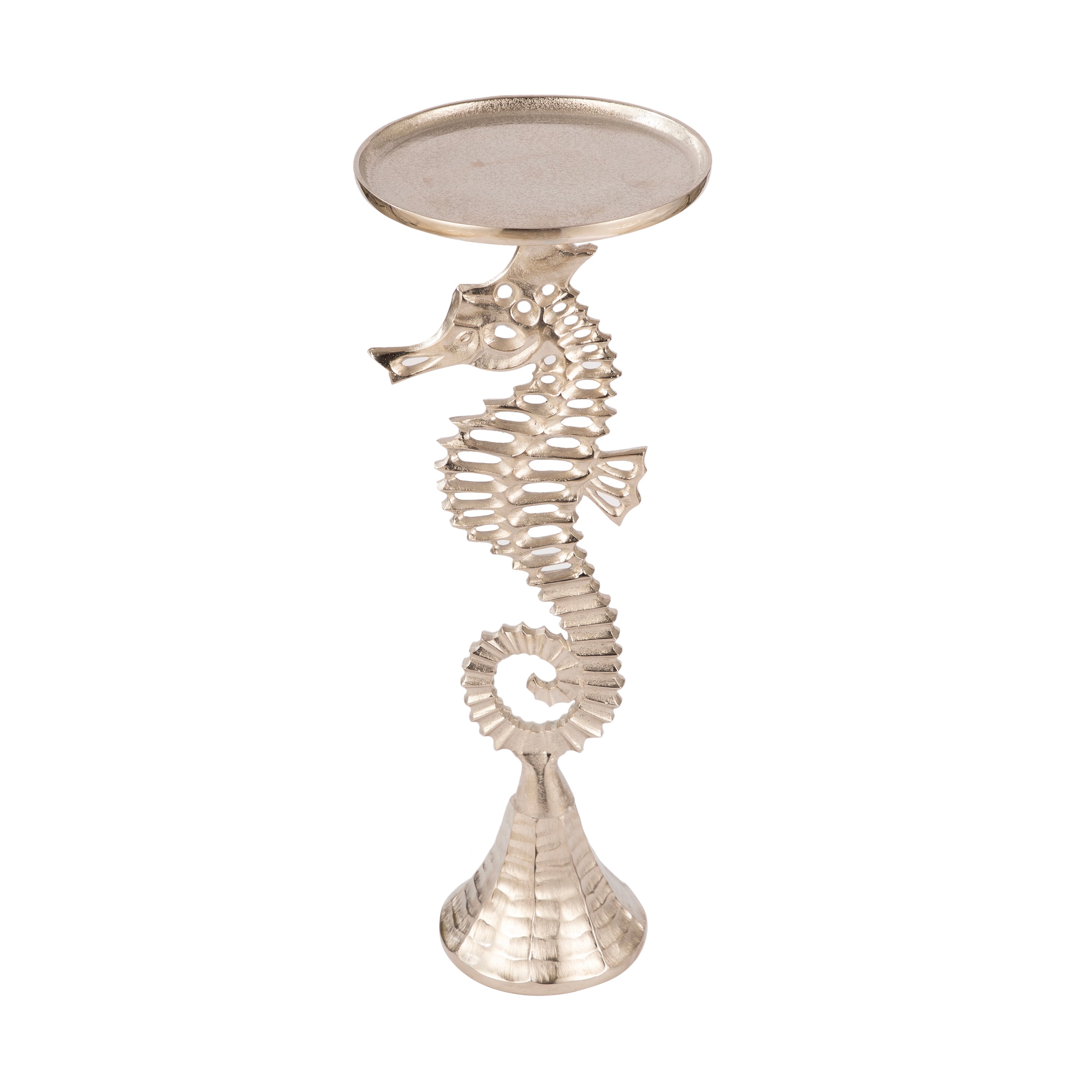 Coastal Seahorse Accent Side Table