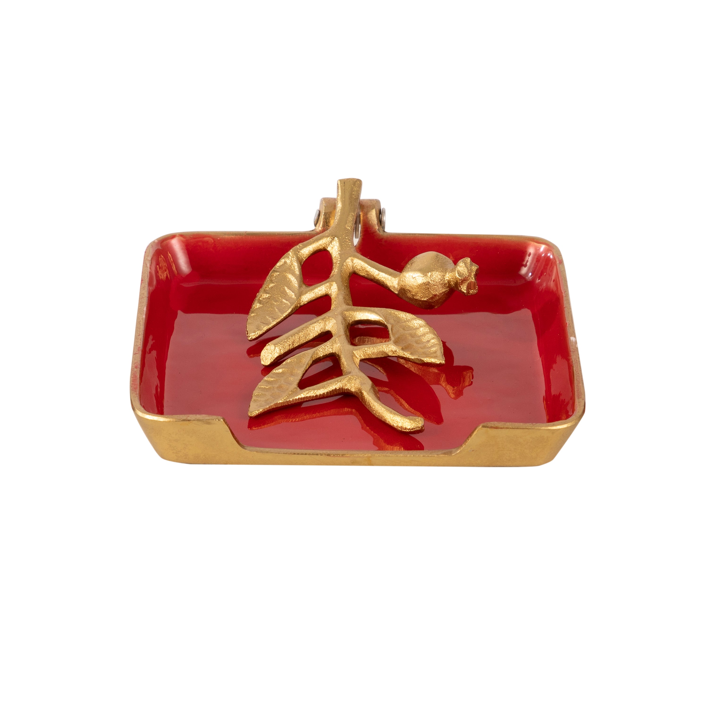 Botanical Gold Napkin Holder Tray