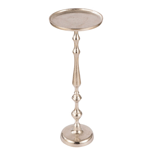 Antique Silver Pedestal Side Table