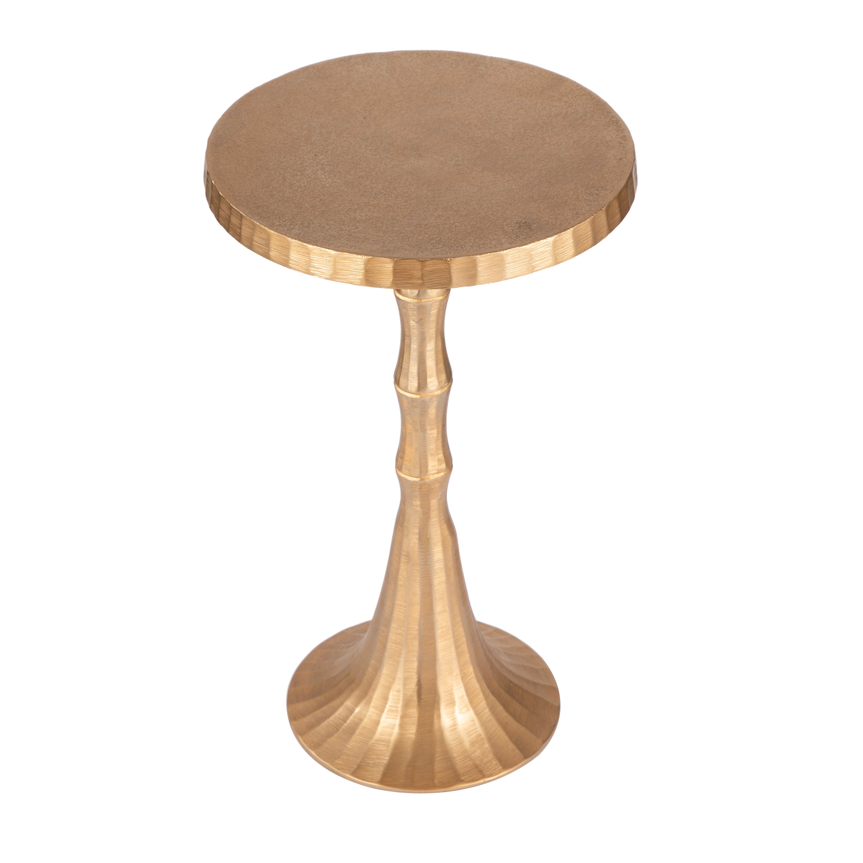 Textured Pedestal End Table