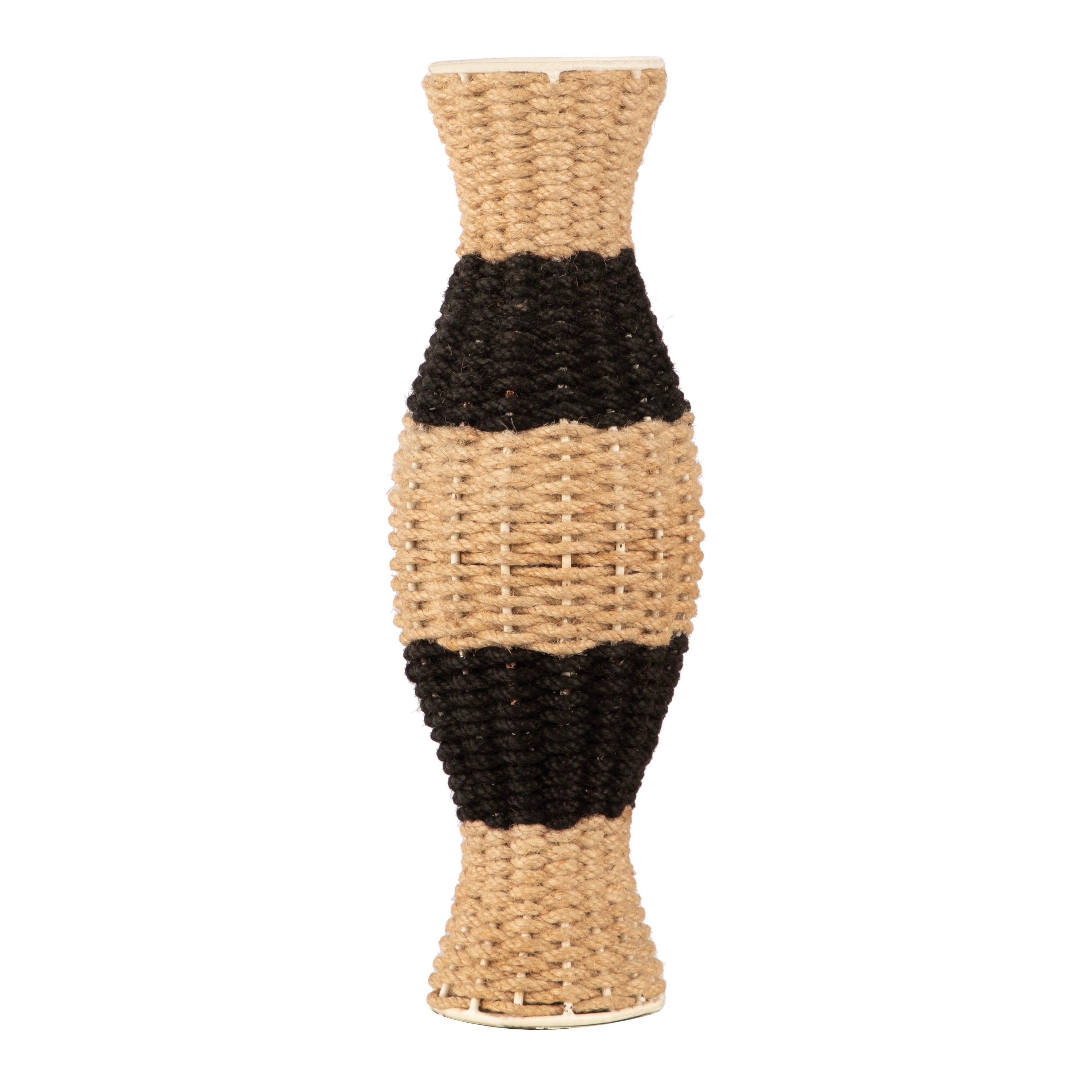 Tall Jute Textured Floor Vase