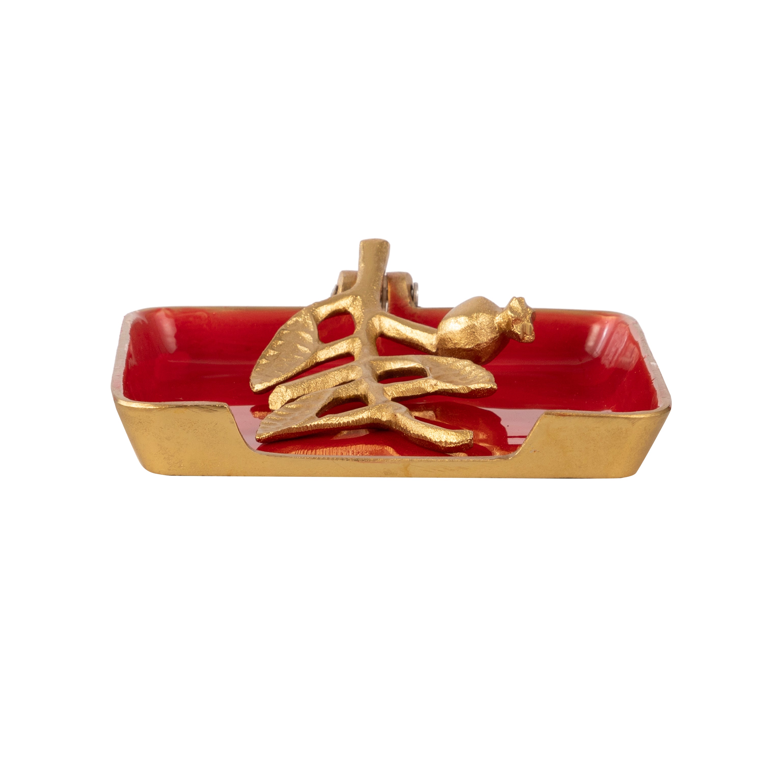 Botanical Gold Napkin Holder Tray