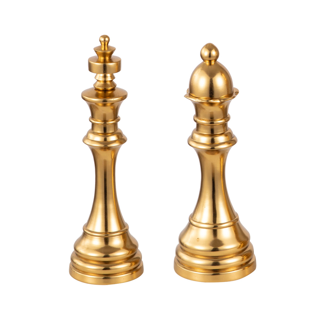 Royal Gold Chess Piece Décor Set Small