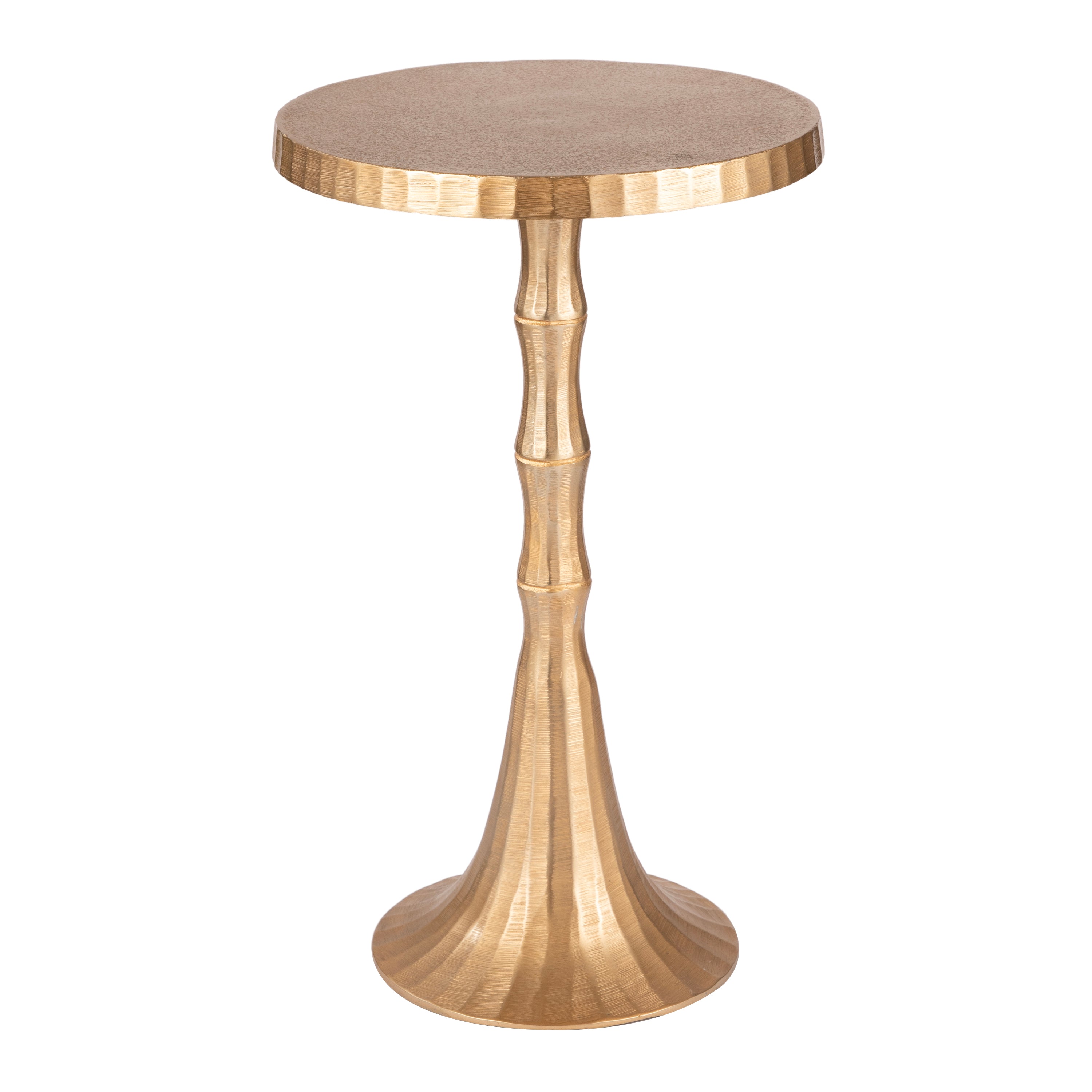 Textured Pedestal End Table