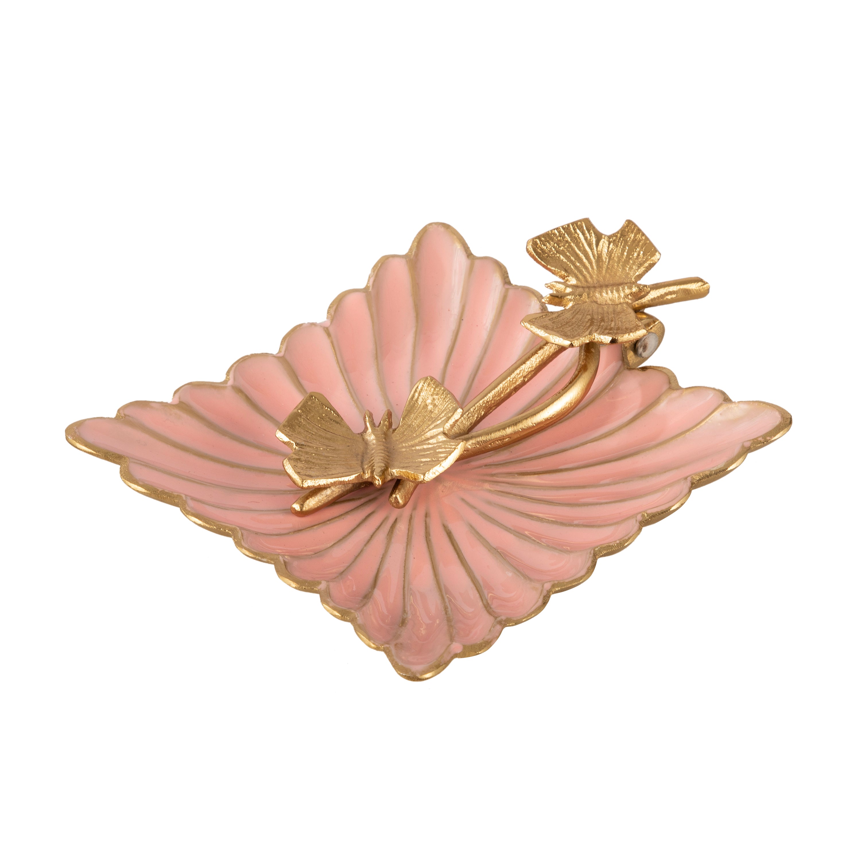 Blush Butterfly Decorative Tray