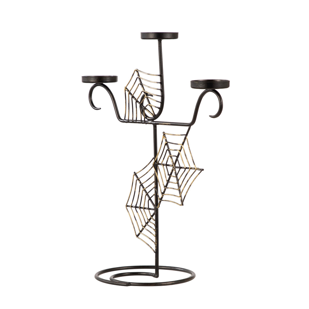 Spider Web Metal Candle Stand