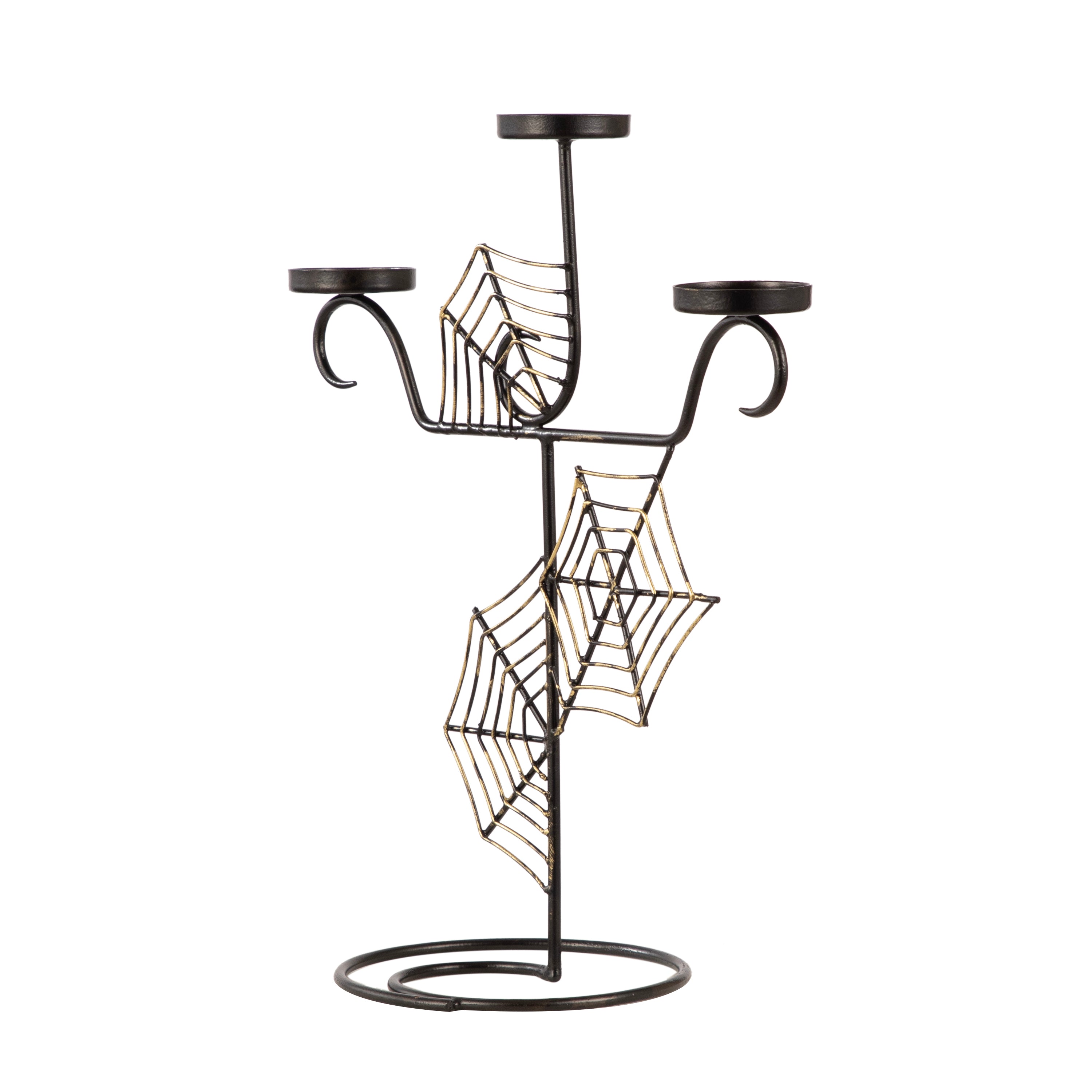 Spider Web Metal Candle Stand