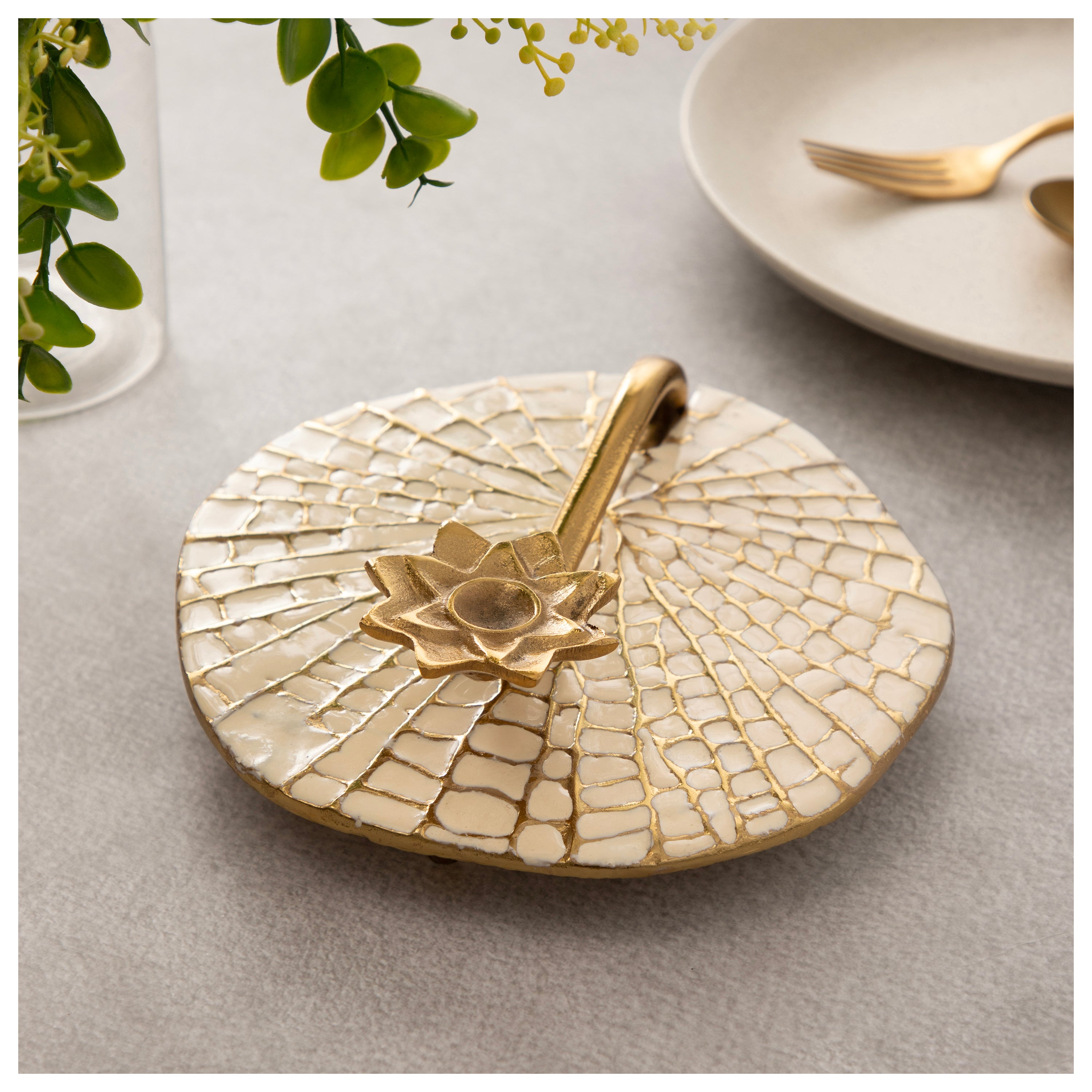 Lotus Mosaic Decorative Tray