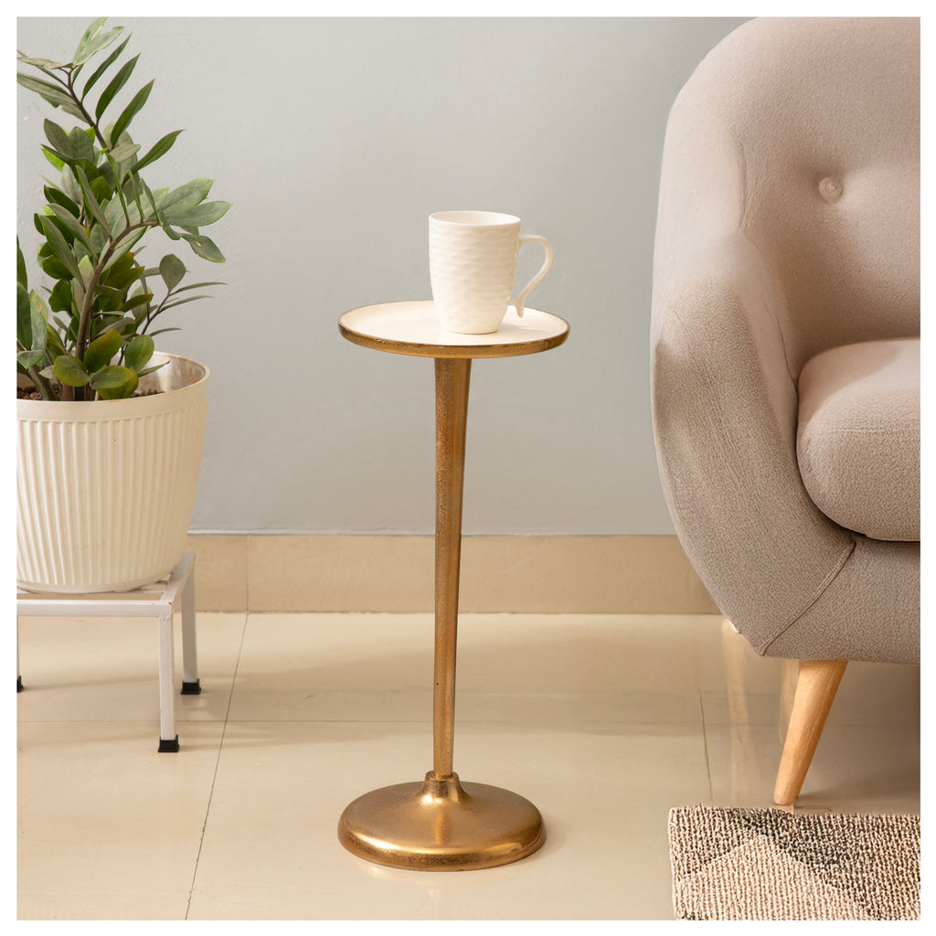 Minimal Gold Round Side Table