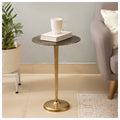 Hammered Metal Accent Table