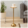 Scalloped Edge Gold Side Table