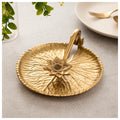Golden Lotus Leaf Decorative Tray