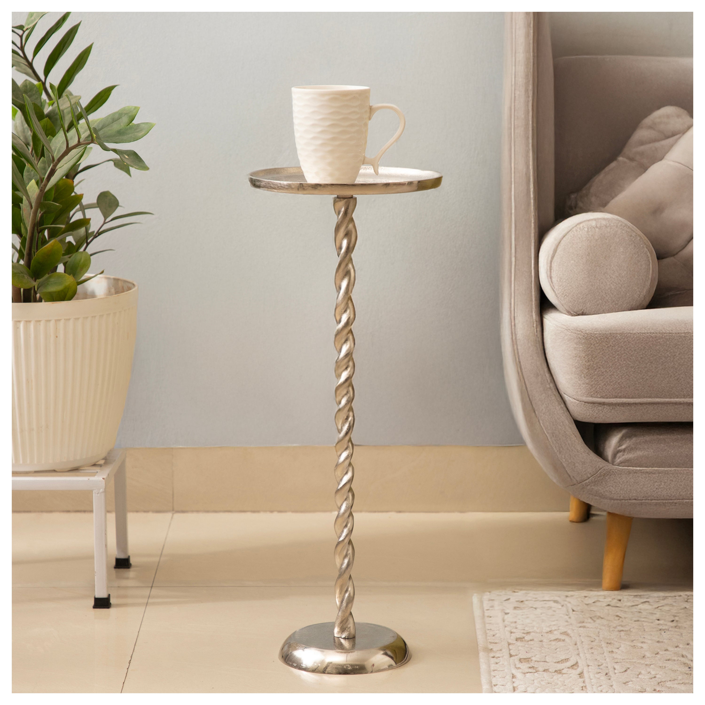 Twisted Stem Accent Table