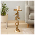 Coastal Seahorse Accent Side Table Gold