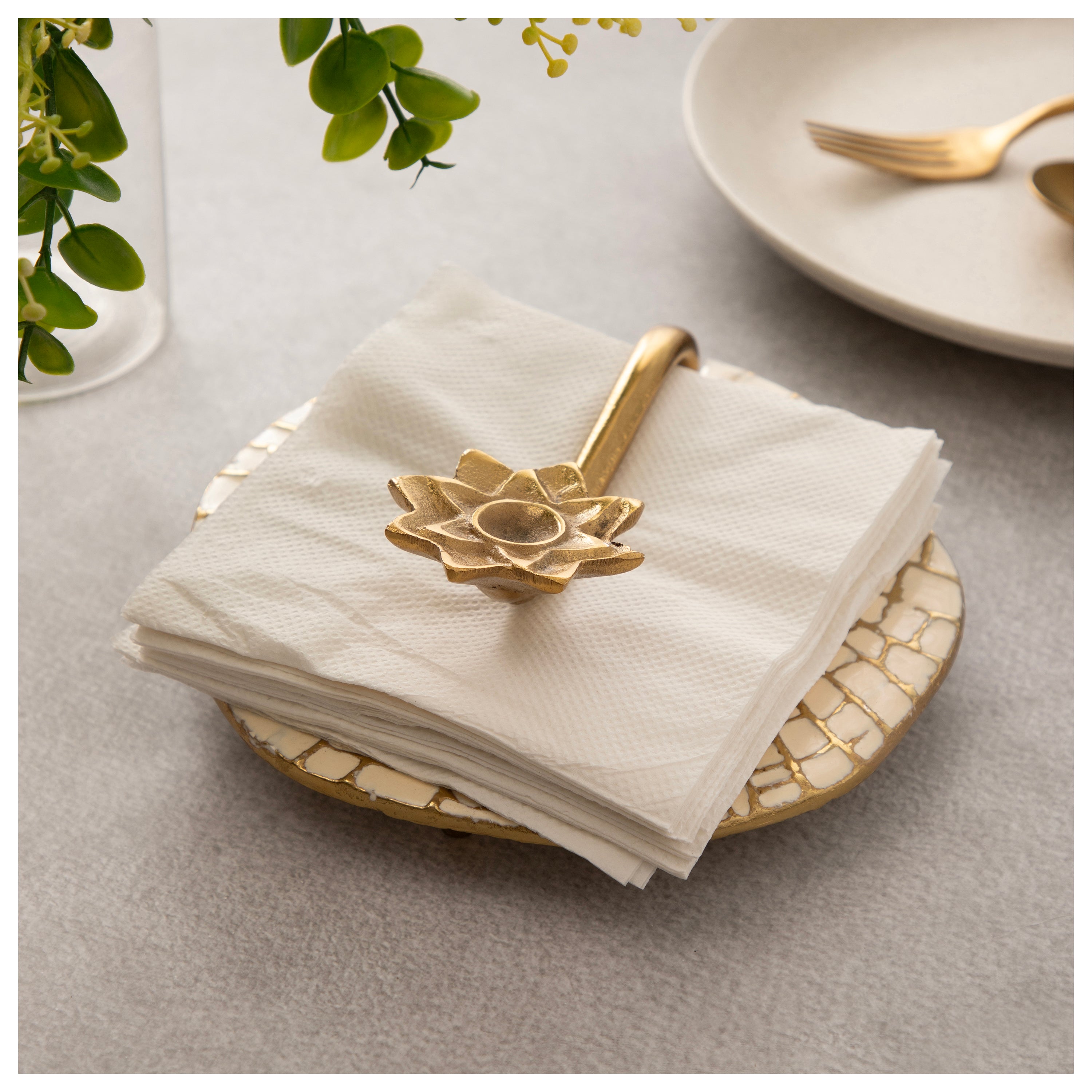 Lotus Mosaic Decorative Tray