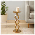Sculptural Gold Twist Side Table