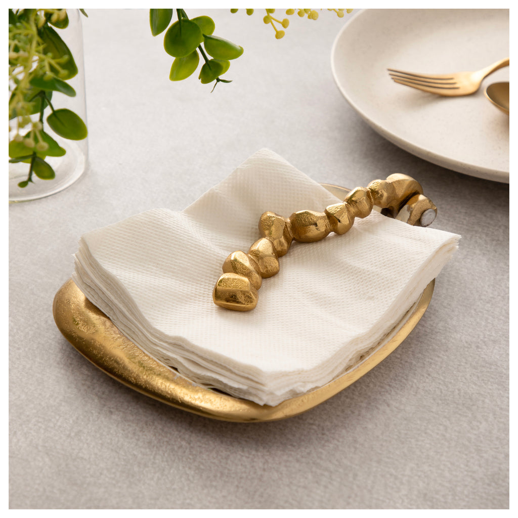 Aurora Gold Glass Serving Tray