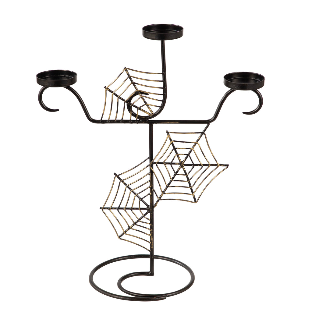 Spider Web Metal Candle Stand