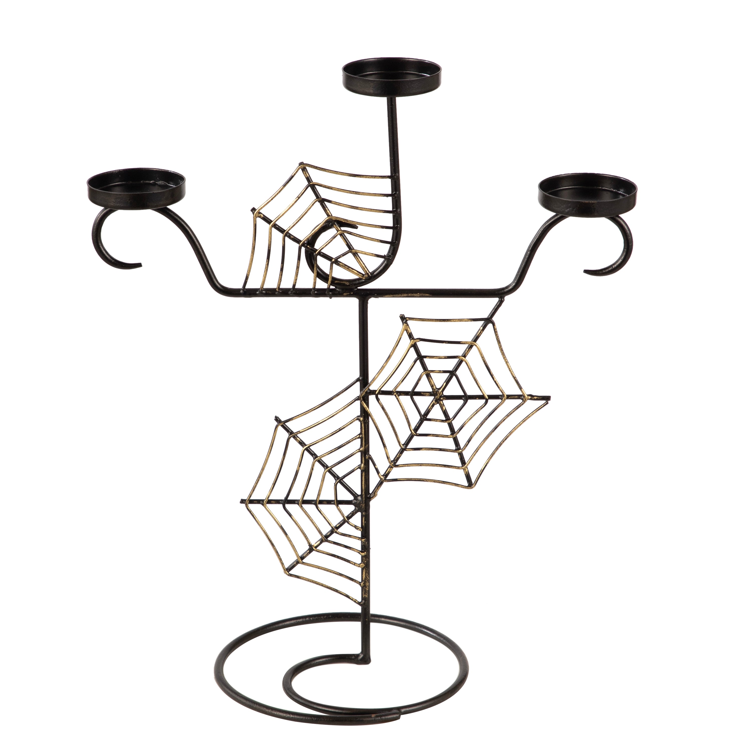 Spider Web Metal Candle Stand