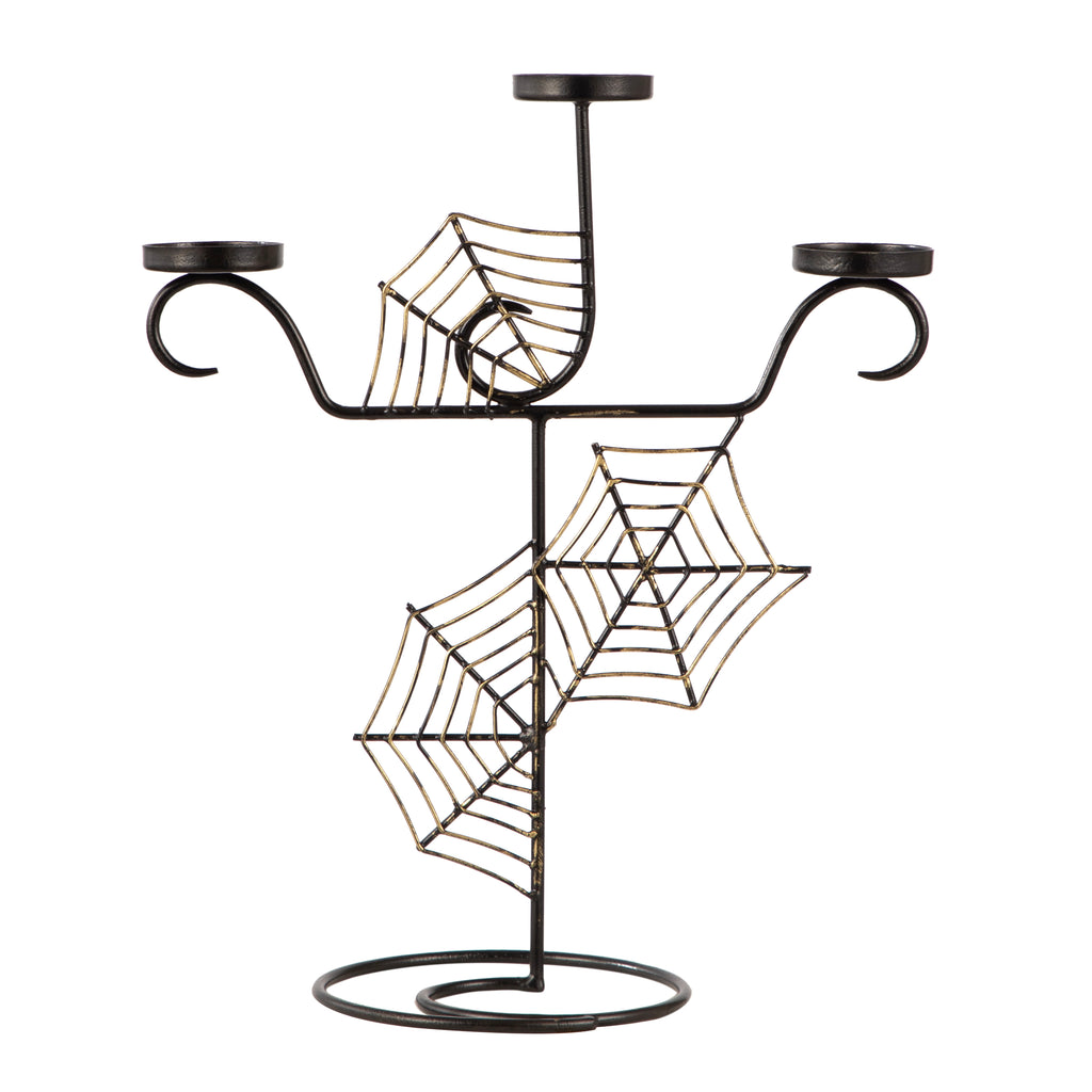 Spider Web Metal Candle Stand