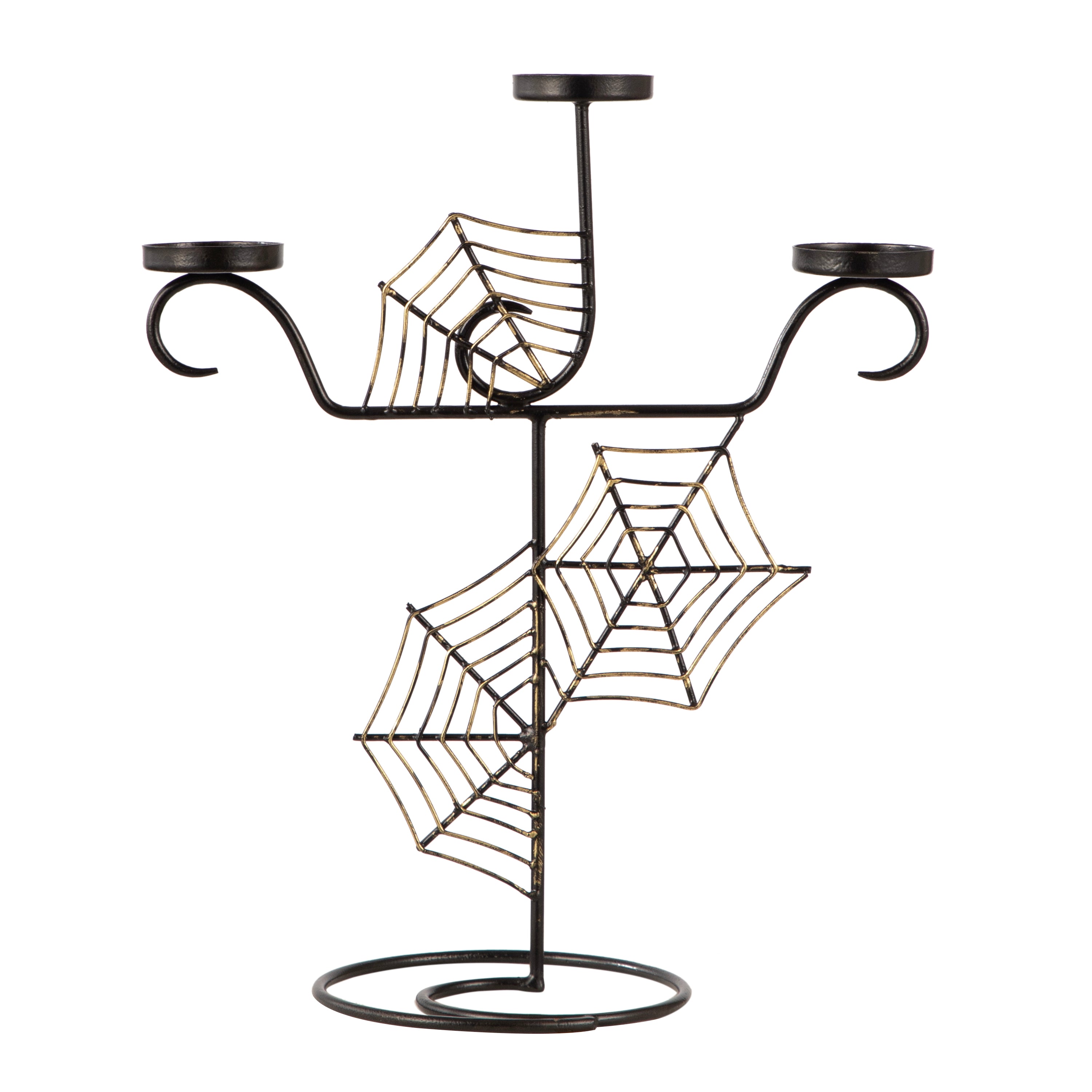 Spider Web Metal Candle Stand