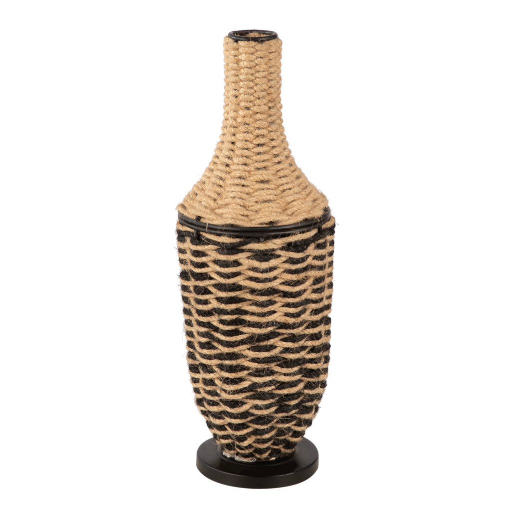 Dual Tone Jute Designer Vase