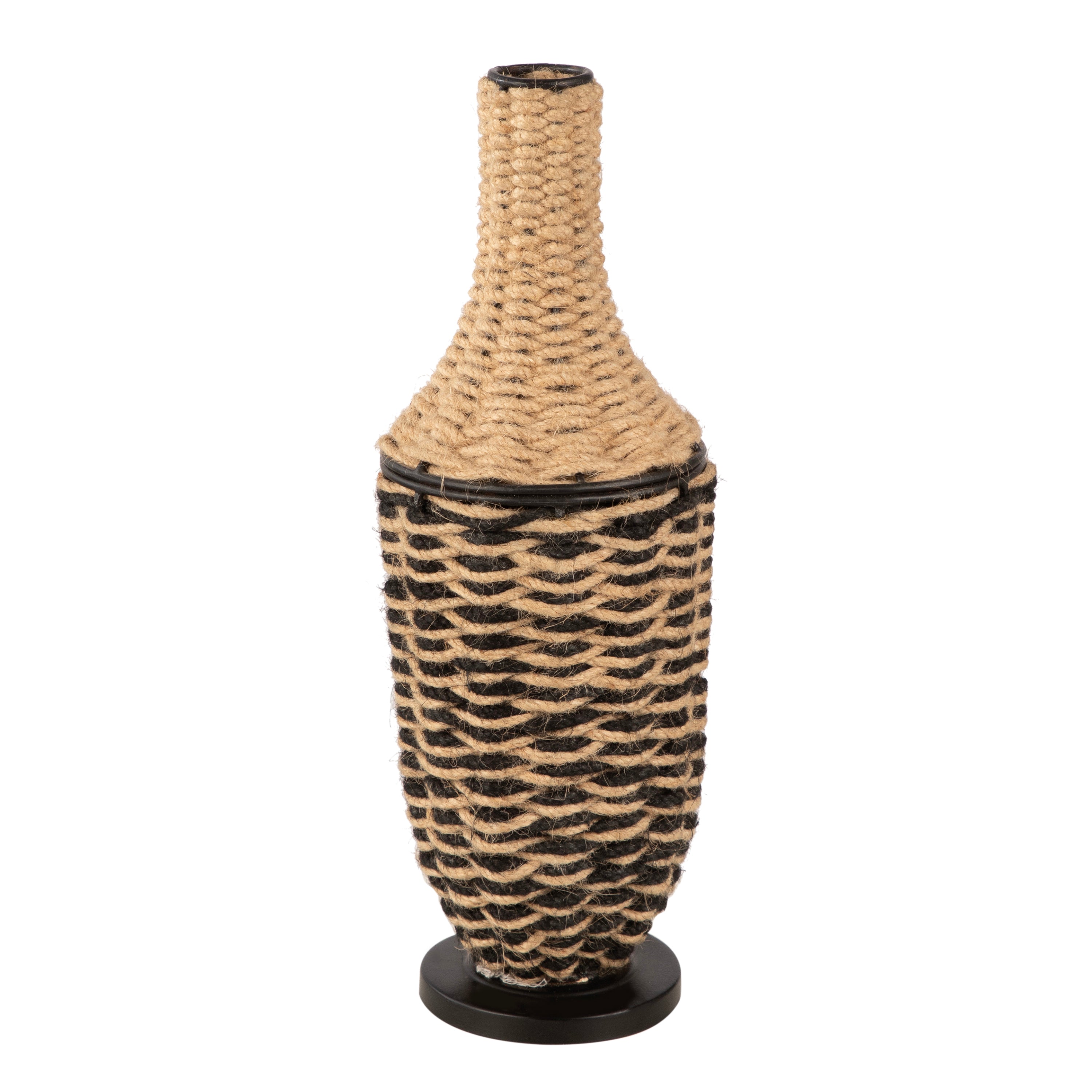 Dual Tone Jute Designer Vase