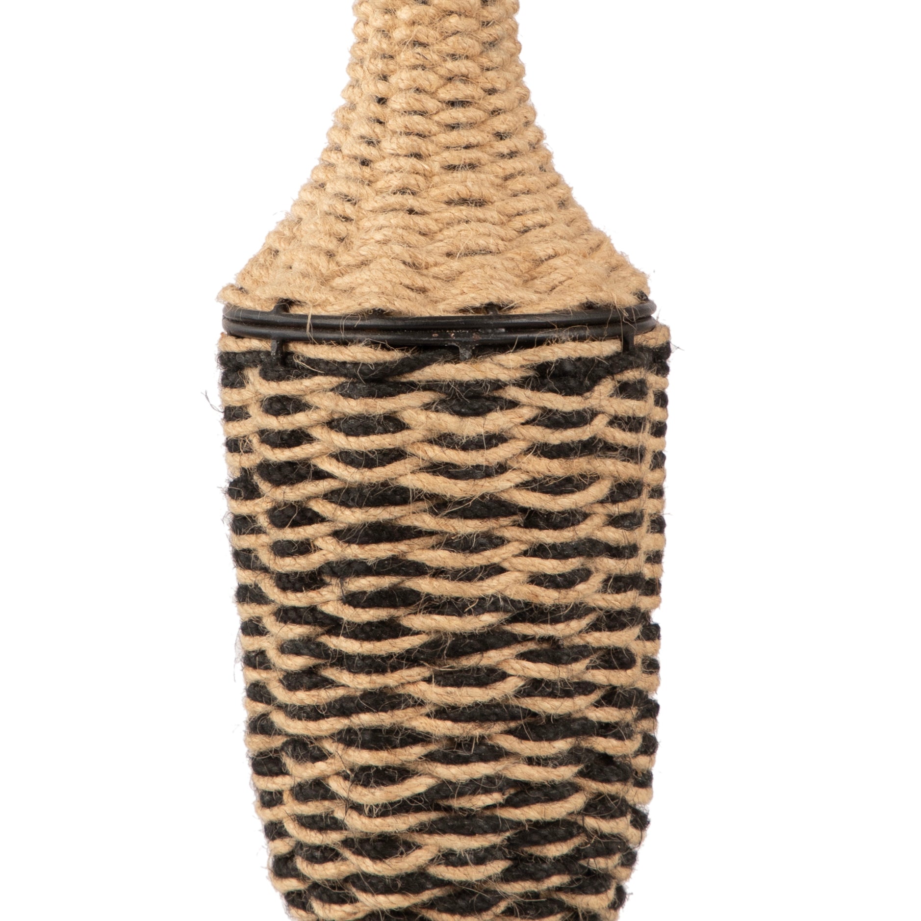 Dual Tone Jute Designer Vase