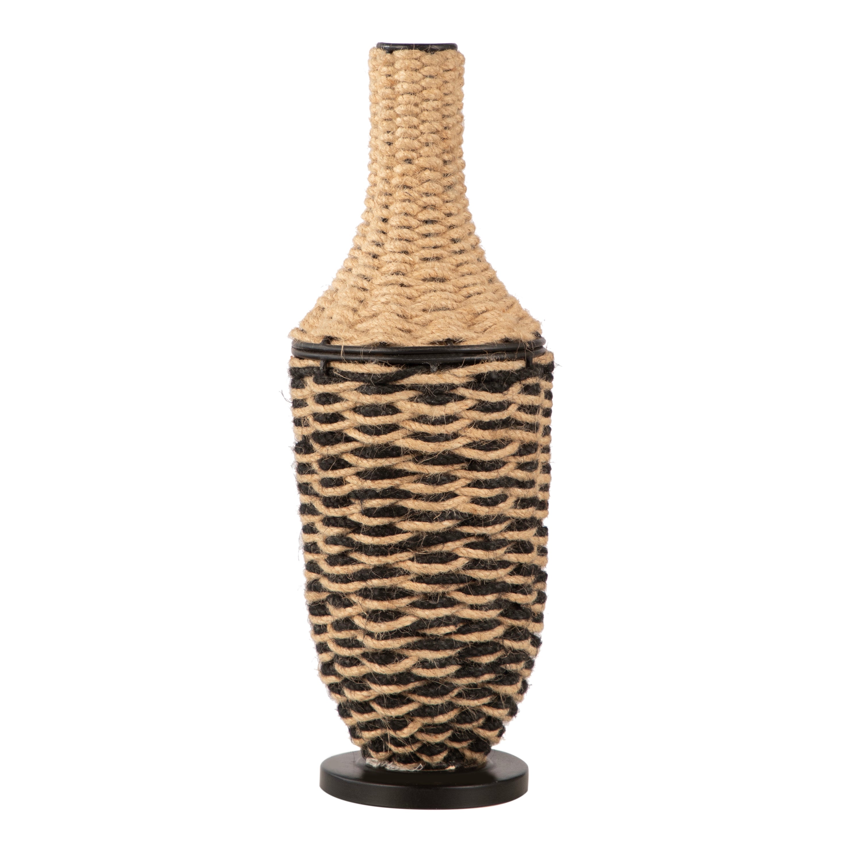 Dual Tone Jute Designer Vase