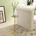 Twisted Gold Metal Accent Table