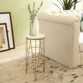 Gold Wire Marble Accent Table Large
