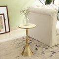Fluted Pedestal Gold Accent Table