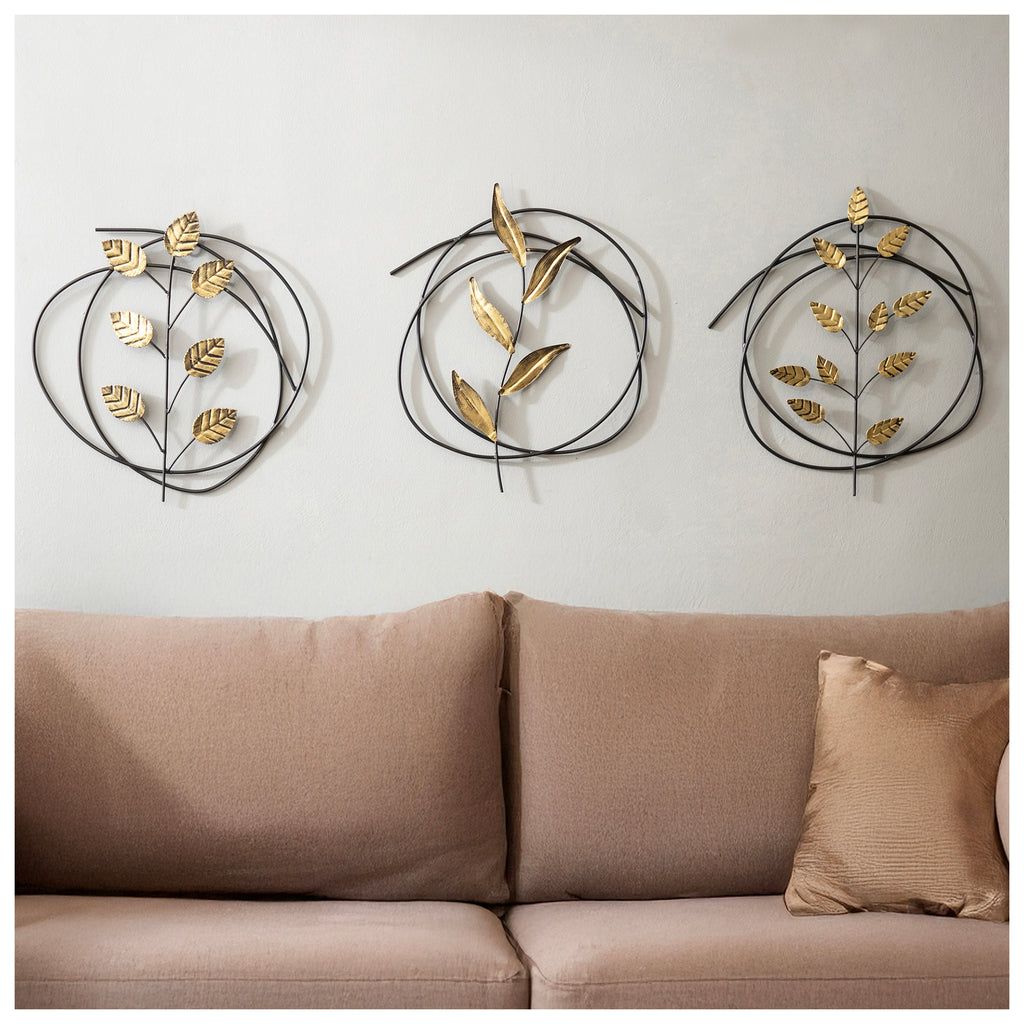 Botanical Leaf Metal Wall Art Set